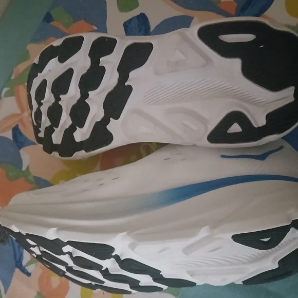 Hoka White and Yellow Running Shoes - Picture 6 of 9